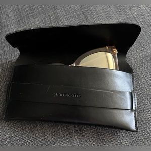 Gentle Monster Absente One mirrored sunglasses light pink and gold frame